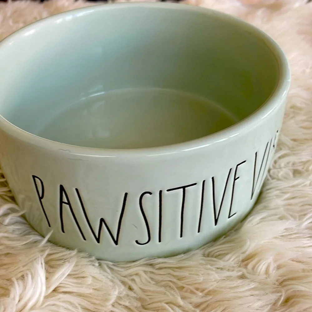 Rae Dunn Pawsitive Vibes Dog Bowl